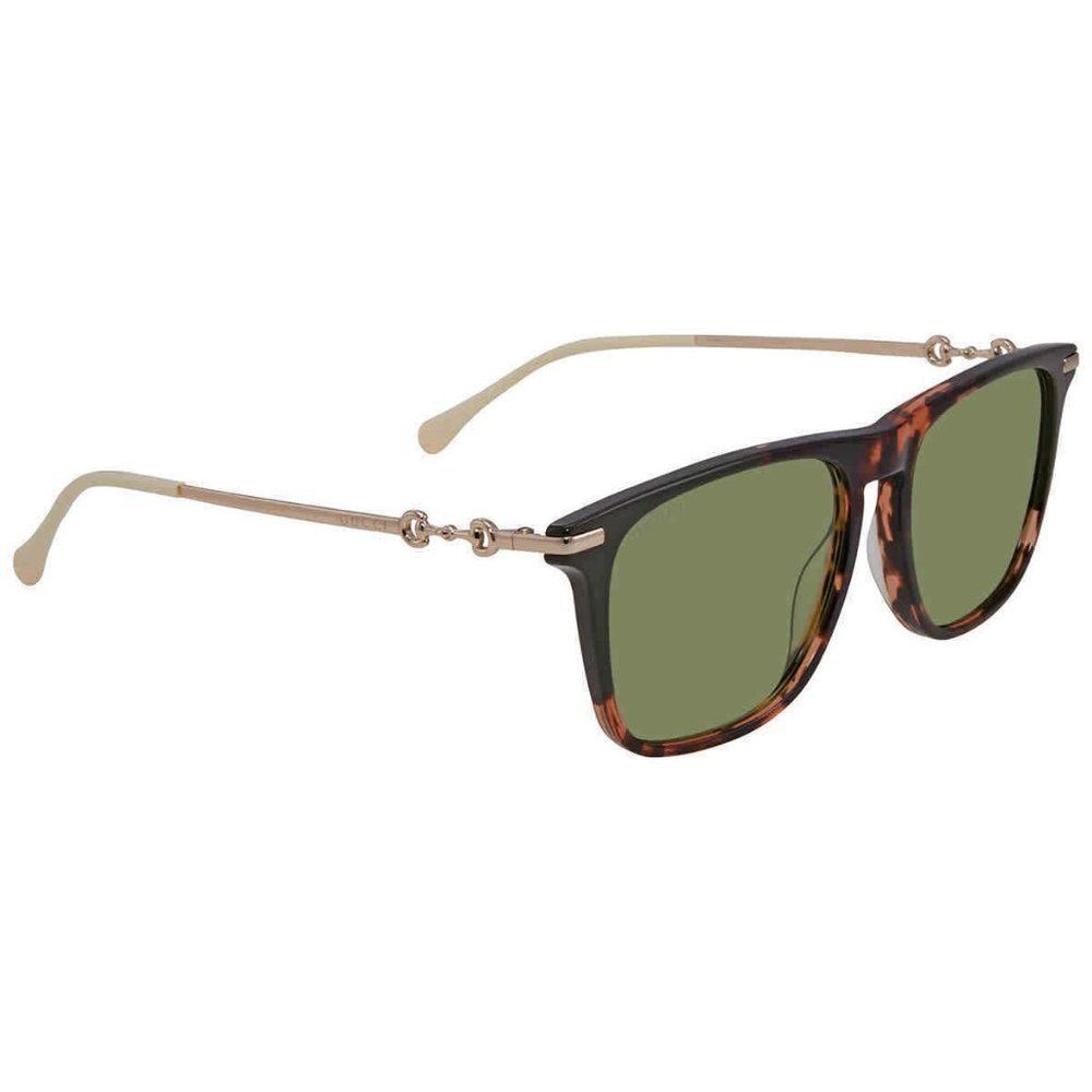 NEW Gucci Green Rectangular Men's Sunglasses